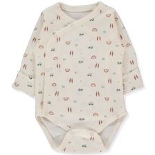 Бебешко боди Bebetto Wooden Car, Екрю, 0-3 м., T3975