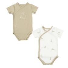 Бебешко боди Bimbidreams BUNNY с къс ръкав, 2 бр., 0-1 м.