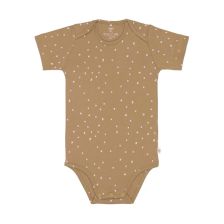 Бебешко боди Lassig Dots curry, с къс ръкав, 0-24 месеца