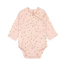 Бебешко боди Lassig Dots powder pink, с дълъг ръкав, 0-24 месеца