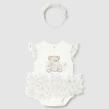 Бебешко боди Mayoral с туту и лента за коса, 0-18м., 1729