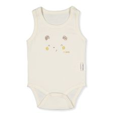 Бебешко боди потник Bebetto Bamboo, Екрю, 0-12 м., T3866