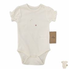 Бебешко боди Сiсcim Baby с къс ръкав, Цветя, екрю, 3-9 м., U4964