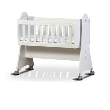 Бебешко дървено кошче люлка Dizain Baby Зори Бял