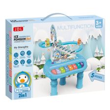 Бебешко пиано 2в1 Raya Toys Пингвини с пързалка