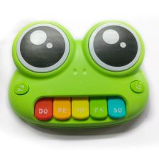 Бебешко пиано Raya Toys Baby Cartoon Piano Frog, с светлини