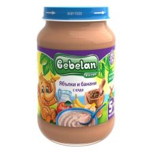 Бебешко пюре Bebelan Puree Ябълки и банани с елда 5+м. 190гр.
