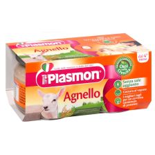 Бебешко пюре Plasmon агнешко месо 4м 2х80гр.