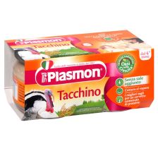 Бебешко пюре Plasmon пуешко месо 4м 2х80гр.