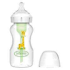 Бебешко шише Dr.Brown's Natural Flow Anti-Colic Options+ Wide Neck Giraffe, 270 мл.