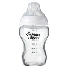 Бебешко шише стъклено Tommee Tippee Easi-Vent, 250 мл