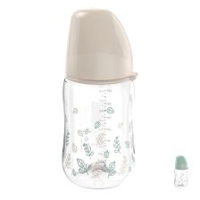 Бебешко шише за хранене NIP Cherry Green Flow M, 260мл, 0 месеца +