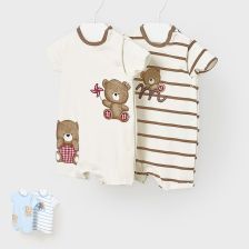 Бебешки комплект Mayoral гащеризони с къс ръкав 2 бр, 1751