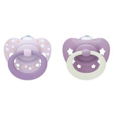 Ортодонтични залъгалки Nuk First Choice Day & Night, с кутийка, 0-6м, 2 бр.