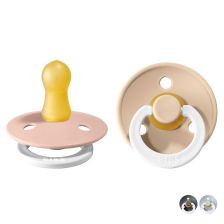 Залъгалки BIBS Colour Glow in the Dark, Латекс, 0-18 месеца, 2 бр.