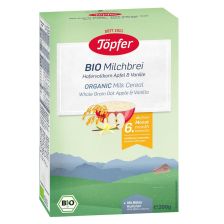 БИО Млечна каша Topfer Овес, Ябълка и Ванилия 6+м 200гр.