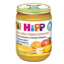 БИО пълнозърнеста каша Hipp с плодове 190гр.