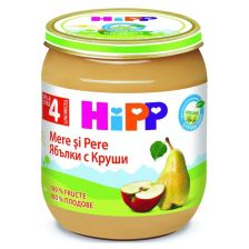 Био плодово пюре Hipp ябълки с круши, 125гр.