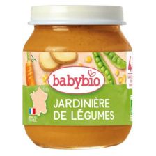 Био зеленчуково пюре Babybio градински зеленчуци, 4 м+, 130гр.