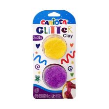 Блестящ моделин CARIOCA Glitter, Жълт и Лилав