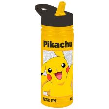 Бутилка за вода със сламка Kids Licensing Pokemon Пластмасова 600 мл.
