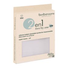 Чаршаф-протектор за бебешка кошара Bimbidreams Basics Tencel, бял, 70x140