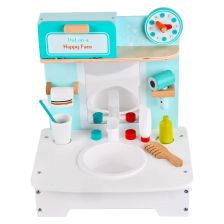 Дървена детска мивка Raya Toys с аксесоари