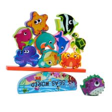 Дървена игра за баланс Raya Toys Морски свят