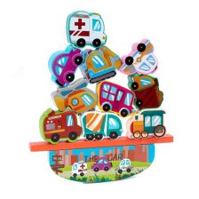 Дървена игра за баланс Raya Toys Превозни средства