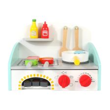 Дървено детско барбекю Raya Toys Син