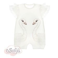 Бебешки гащеризон с къс ръкав Sofija DELICJA Екрю Размер 62-86 cm