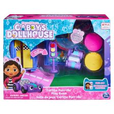 Игрален комплект с фигуркa Spin Master Gabby's Dollhouse Deluxe Room Carlita Purr-ific Play Room, с 2 изненади