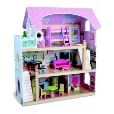 Детска дървена къща за кукли Moni Toys Mila 4110