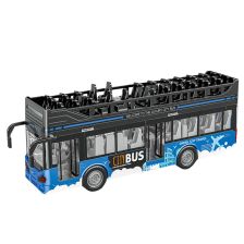 Детска играчка автобус на два етажа Raya Toys Traffic Bus със звуци и светлини, 1:16