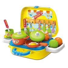 Детска кухня в куфарче Raya Toys Mini Жълт/Син