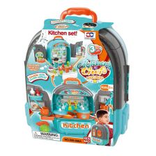 Детска кухня в куфар Raya Toys 3в1 Мента