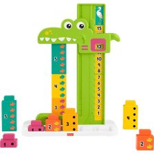 Детска образователна игра Fisher Price Adding Alligator, 10 блокчета за подреждане