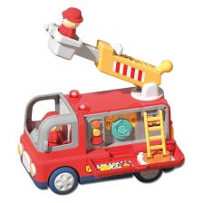 Детска образователна пожарна Raya Toys Fire Engine, с аксесоари, светлини и звук