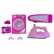 Детска пералня Raya Toys С ютия и маса за гладене, със звуци и светлини
