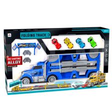 Детска писта автовоз 2 в 1 Raya Toys с 4 коли