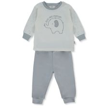 Детска пижама Bebetto Stars and Elephants, Сив, 1-5 г. F1359