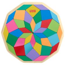 Детски дървен пъзел с рамка Fisher Price Мандала, 41 ч.