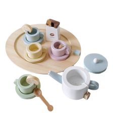 Детски дървен сет за чай Raya Toys 20 части