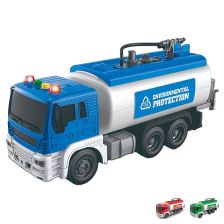 Детски камион цистерна Raya Toys Truck Car, пръска вода, с музика и светлини, 1:16
