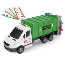 Детски боклукчийски камион Raya Toys Truck Car с музика и светлини, с карти за сортиране, 1:16
