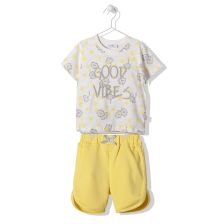 Детски комплект Bebetto Good Vibes Жълт, 2 ч., 1-5 години, K3937