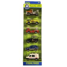 Детски комплект превозни средства Raya Toys, 6 бр.