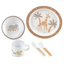 Детски комплект за хранене Jane 5 части, Wild Animals