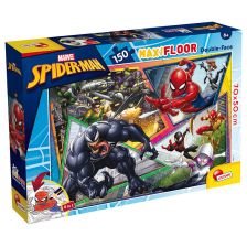 Детски пъзел Lisciani Marvel Spiderman, двулицев за оцветяване, Maxi Floor 150 части