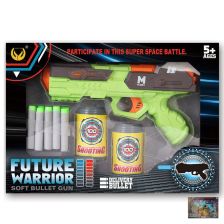 Детски пистолет Raya Toys Future Warrior, с 10 патрона и 2 мишени